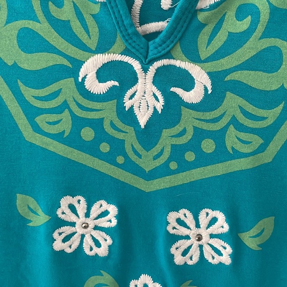 INC XL. Blue/Green top - Picture 5 of 7